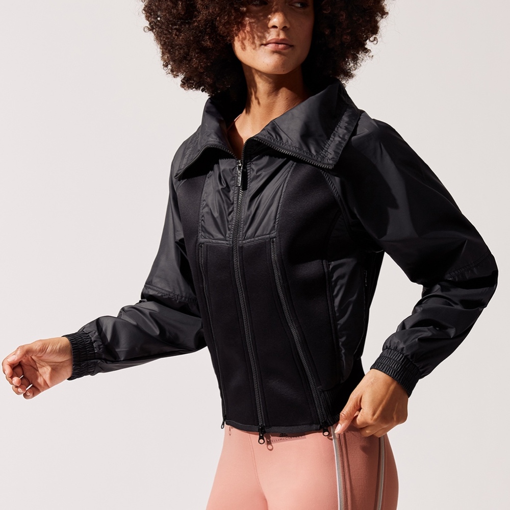 ADIDAS BY STELLA MCCARTNEY size S Black Neoprene Training Jacket